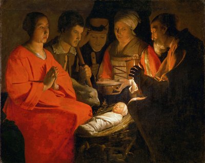 Hyrdernes tilbedelse ... af Georges de La Tour