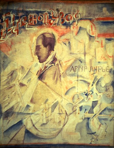 Dagsordenen. Portræt af komponisten Arthur Lourié 1891-1966, 1918 af Georgy Bogdanovich Yakulov