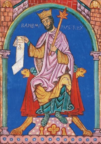 Kong Ramiro II af Leon, miniature fra indekset over kongelige privilegier, Spanien i det 12. århundrede (21404317065) af Georgia Levan Ramishvili from Tbilisi