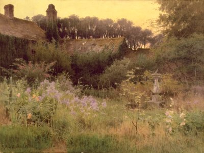Where the Forgotten Garden Lies Asleep (olie på lærred) af Georgina M. de l