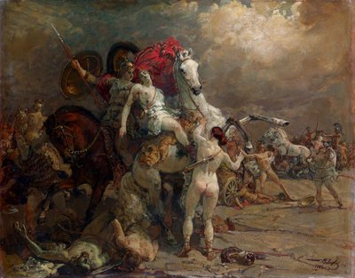 Den sårede kvindelige kriger Camille af Georgiy Konstantinovich Savitsky