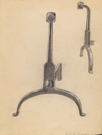 Andirons af Gerald Bernhardt