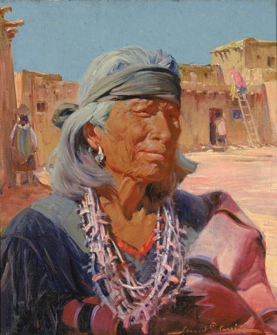 Old Man of Zuni, Ypperstepræst Cacique, 1924. af Gerald Cassidy