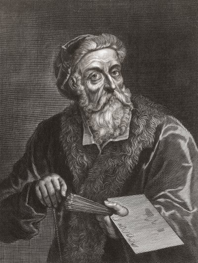 Titian. Muotokuva. (Tulosta) af Gerard (after) Edelinck