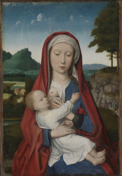Madonna og barn, ca. 1510-20 (olie på panel) af Gerard (attr. to) David