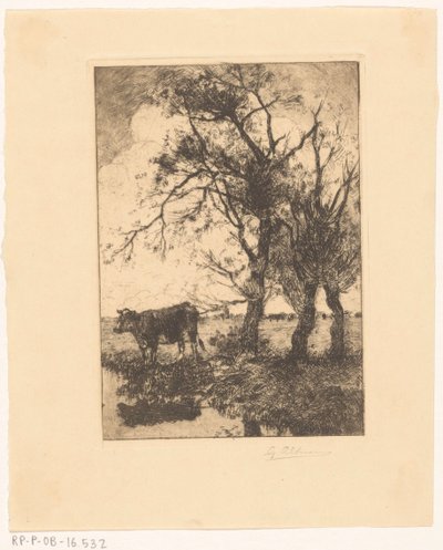 Ko ved havnefronten af Gerard Altmann (signed by artist)