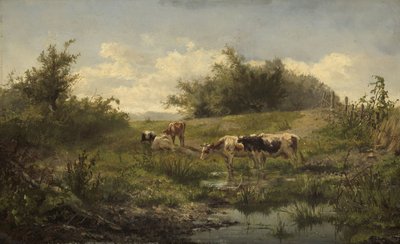 Køer ved en Dam af Gerard Bilders