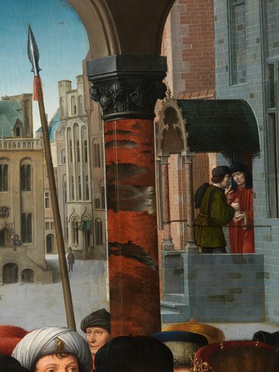 Detalje af Cambyses-dommen af Gerard David