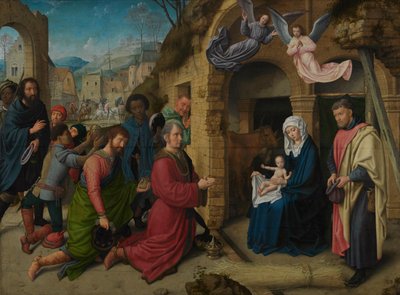 De hellige tre kongers tilbedelse (kopi efter Hugo van der Goes) af Gerard David