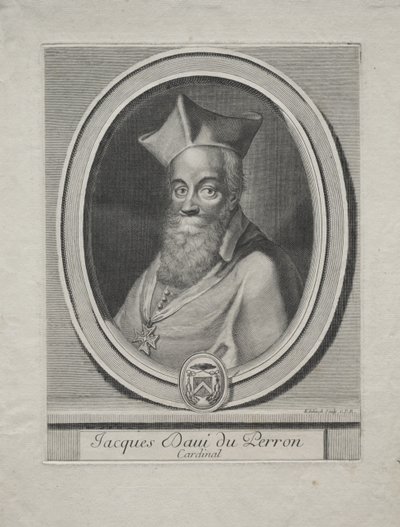 Kardinal Jacques Davey Duperron af Gérard Edelinck