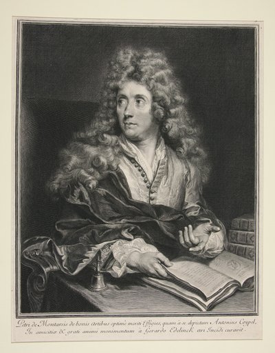 Portræt af Antoine Coypel af Gérard Edelinck