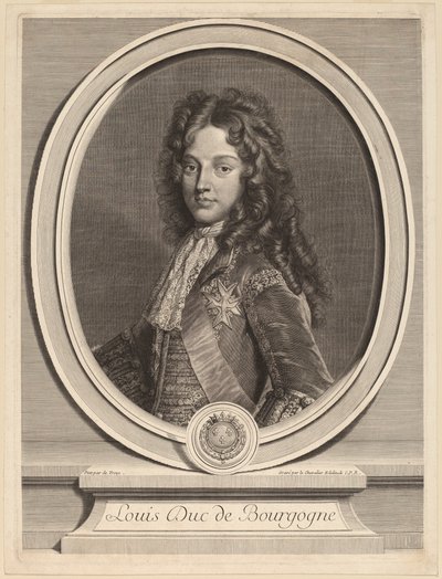 Louis, hertug af Bourgogne af Gerard Edelinck after François de Troy