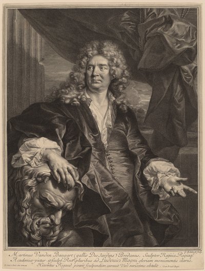 Martin Desjardins af Gerard Edelinck after Hyacinthe Rigaud