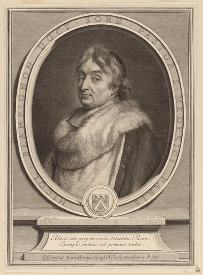 Nicolas de Blampignon af Gerard Edelinck after Joseph Vivien