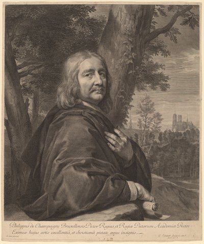 Filip af Champaigne af Gerard Edelinck after Philippe de Champaigne