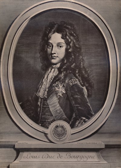 Ludvig, hertug af Bourgogne, Dauphin af Frankrig og far til kong Ludvig XV, c1700 1894 af Gerard Edelnick