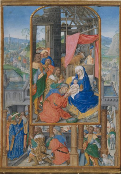 Manuskriptbelysning med tilbedelse af magi, ca. 1515-25. af Gerard Horenbout