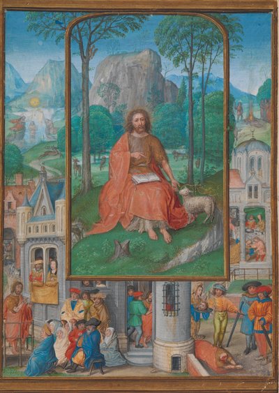 Manuskriptbelysning med scener fra Johannes Døberens liv, ca. 1515. af Gerard Horenbout