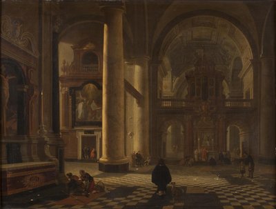 Interiør af en katolsk kirke af Gerard Houckgeest