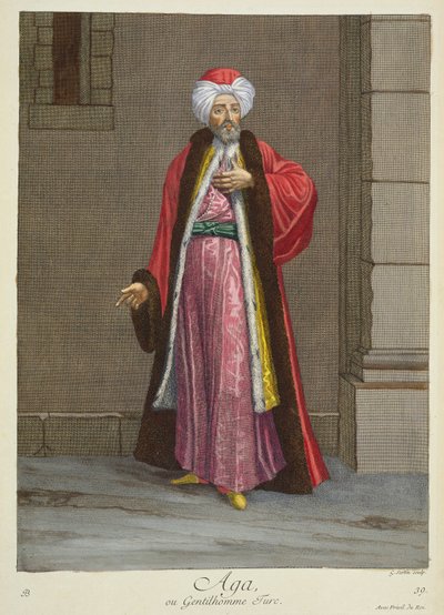 Aga, eller tyrkisk herre af Gerard Jean Baptiste Scotin