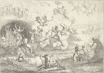 Merkur giver Bacchus til nymferne The Lives of the Bacchantes (serietitel) af Gerard Melder