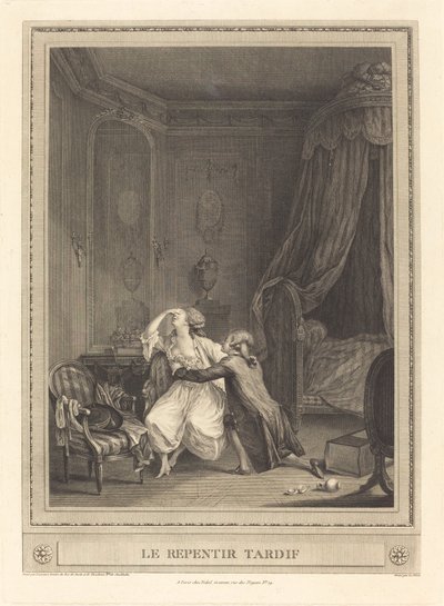 Sen omvendelse af Gerard Rene Le Vilain after Nicolas Lavreince