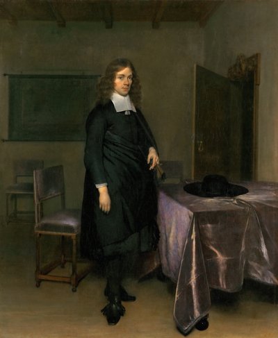 Portræt af en mand af Gerard Ter Borch the Younger