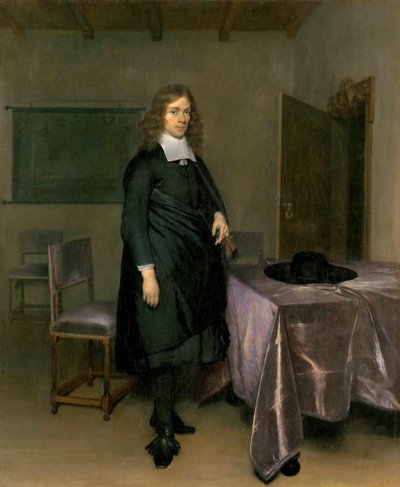 Portræt af en mand af Gerard Ter Borch (Terburg), den yngre (1617-1681), - Olie på lærred - Tiroler Landesmuseum Ferdinandeum, Innsbruck af Gerard Terborch