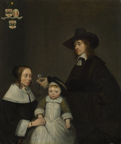 Familien Van Moerkerken, ca. 1653-54. af Gerard Terborch II