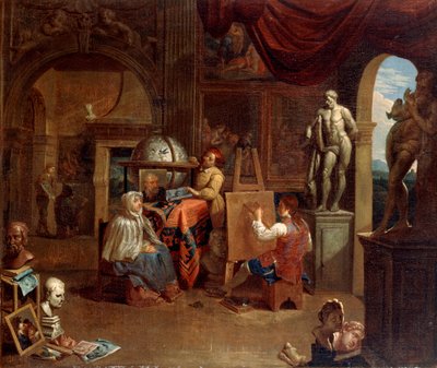 Kunstnerstudiescene, 1680-1720. af Gerard Thomas