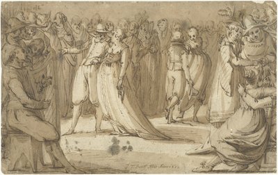 festscene Bold italien af Gerard ter Borch