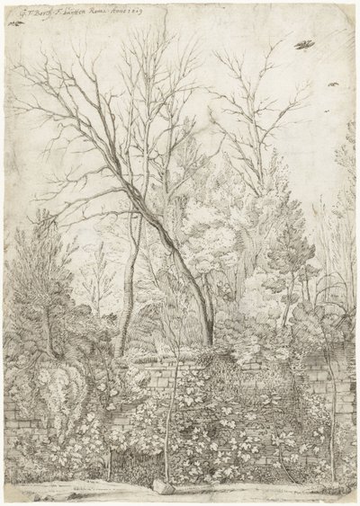 Garden of the Villa Madama, uden for Rom af Gerard ter Borch
