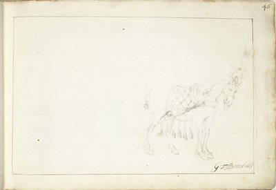 Hest, til højre af Gerard ter Borch (II) (signed by artist)