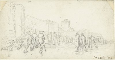 Isunderholdning ved Zijlpoort i Haarlem af Gerard ter Borch (II)