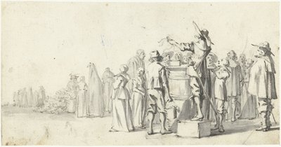Melder på en markedsplads af Gerard ter Borch (II)