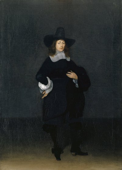 Portræt af en mand af Gerard ter Borch