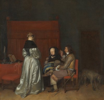 Den galante samtale, kendt som faderlig formaning af Gerard ter Borch