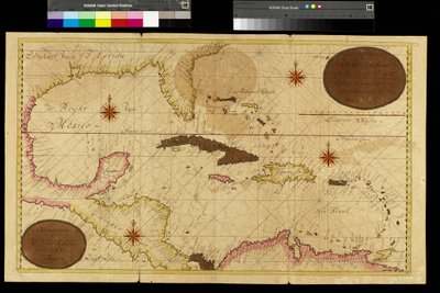 Kort over Vestindien, Caribiske Hav, Antiller af Gerard van Keulen