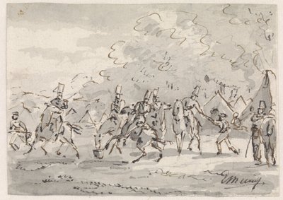 Kavaleri i teltlejr af Gerardus Emaus de Micault