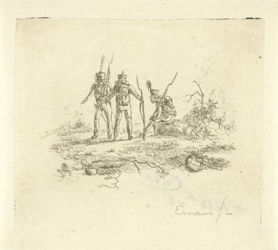 Tre infanterister af Gerardus Emaus de Micault