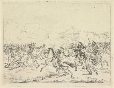 Frederik William af Brunswijks død, 1815 af Gerardus Emaus de Micault