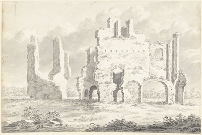 Ruinerne af klosteret Rijnsburg af Gerardus Johannes Verburgh
