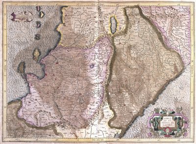 Abruzzo og Campania, Italien (gravering af Gerardus Mercator