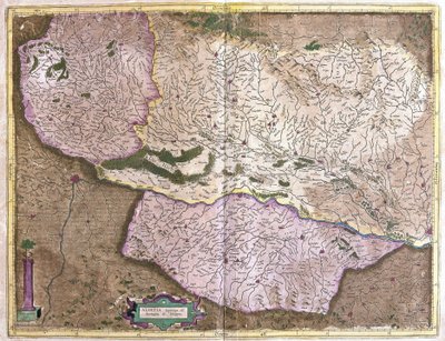 Alsace, Nordfrankrig (gravering af Gerardus Mercator