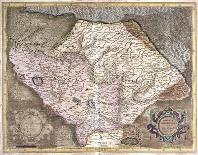 Ancona og Spoleto, Italien (gravering af Gerardus Mercator
