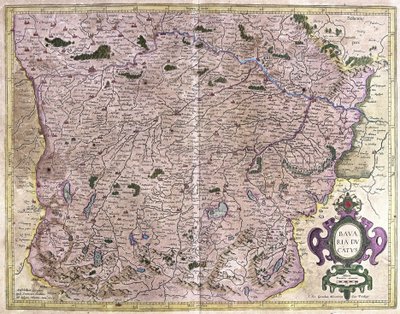 Bayern, Tyskland (gravering af Gerardus Mercator
