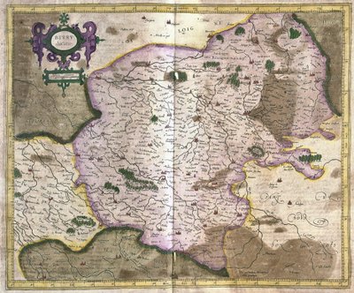 Bourges (Loire-dalen), Frankrig (gravering af Gerardus Mercator
