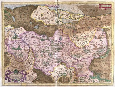 Brandenburg og Berlin, Tyskland (gravering af Gerardus Mercator