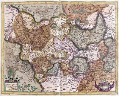 Braunschweig og Magdeburg, Tyskland (gravering af Gerardus Mercator