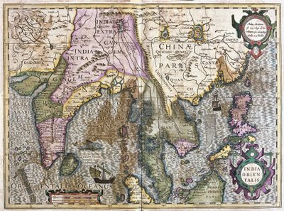 Østindien (gravering af Gerardus Mercator